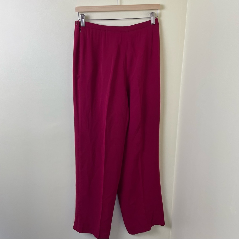 Talbots Raspberry 100% Silk Set! Silk Button Up T… - image 6